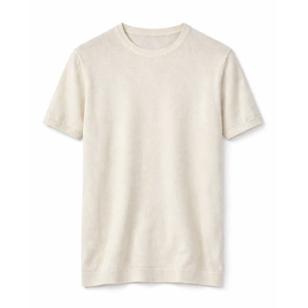 Threadbare Cream Knit‎ Short Sleeve Sweater Men's M